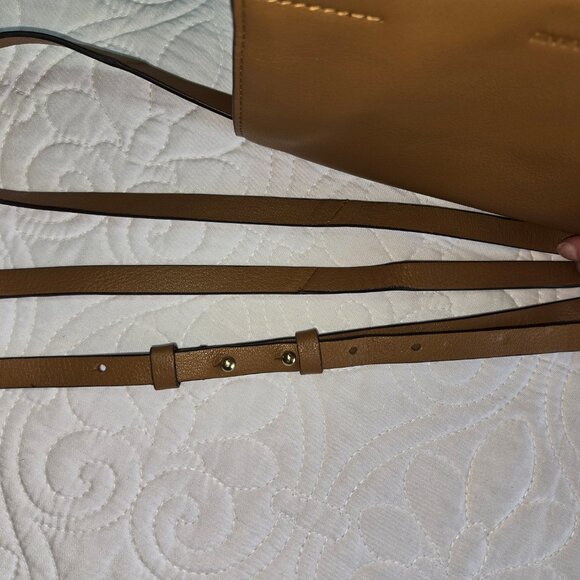 Lucky Brand Light Brown Leather Purse and/or Clutch with Decorative Tassel - Picture 11 of 16